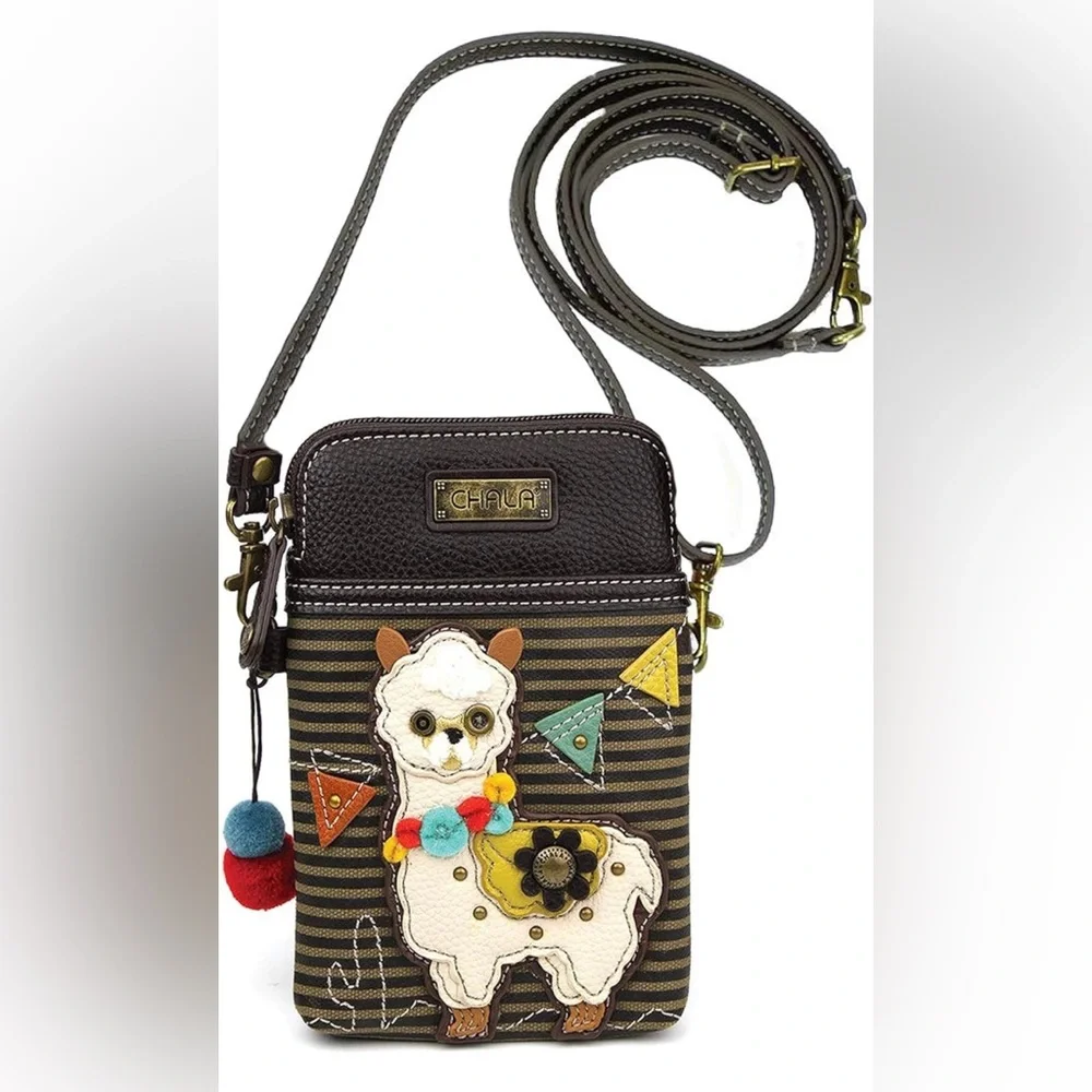 Chala Striped Alpaca Crossbody Cell Phone
Purse Mini Crossbody Bag ID Card - Picture 1 of 8